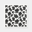 Search for black and white cow napkins Farm animal