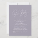 Search for lilac baby shower invitations Script