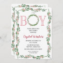 Search for christmas baby boy shower invitations Wreath