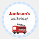 Search for trucks third birthday stickers Fire engine