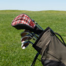 Search for red and black plaid golf head covers Pattern