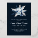 Search for blue cross christening invitations Gold foil