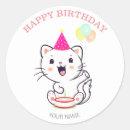 Search for cute cat birthday stickers Baby shower