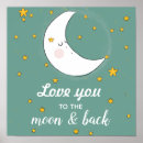 Search for moon and back nursery decor Quote
