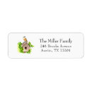 Search for birdhouse return address labels Watercolor