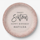 Search for 16th birthday plates Pink