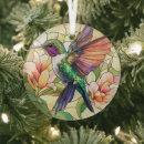 Search for stained glass birds christmas tree decorations Flowers