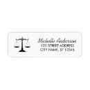 Search for law firm return address labels Scales of justice