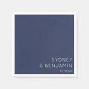 Search for navy blue wedding napkins Typography