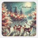 Search for vintage reindeer stickers Retro