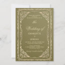Search for olive green and gold wedding invitations Rustic