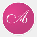 Search for pink and white monogram stickers Bride