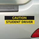 Search for caution bumper stickers Black