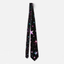 Search for neon star ties Black