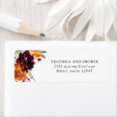 Search for fall floral return address labels Rustic