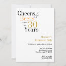 Search for beer party invitations Cheers to 30 years