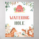 Search for farm animals birthday posters Watercolor