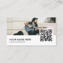 Search for create qr code business cards Singer musician