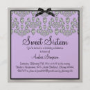 Search for diamond sweet 16 invitations Purple