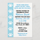 Search for dog paw print invitations Blue