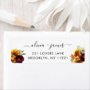 Search for red and yellow return address labels Floral