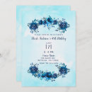 Search for indigo birthday invitations Botanical