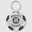 Search for soccer coaches key rings Black and white