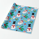 Search for blue santa claus wrapping paper Vintage