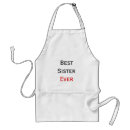 Search for red and black aprons For her