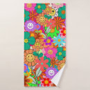 Search for hippy bath towels Boho flowers