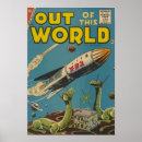 Search for vintage rocket posters spaceship