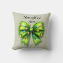 Search for naughty or nice cushions Green