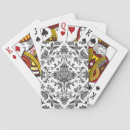 Search for floral playing cards Black and white