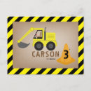 Search for construction birthday cards Excavator
