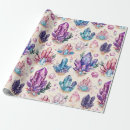 Search for gemstones wrapping paper Amethyst