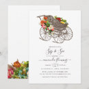 Search for vintage pram baby shower invitations Floral