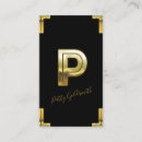Search for initial p business cards Letter