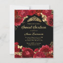 Search for red black sweet 16 invitations Floral