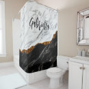 Search for black and white marble shower curtains Glam