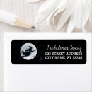 Search for flying witch return address labels Black