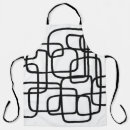 Search for modern contemporary aprons Black and white