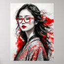 Search for black and white lips art Woman