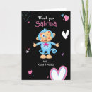 Search for cute monkey thank you cards Blue