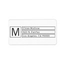 Search for square return address labels Black and white