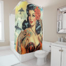 Search for retro vintage 50s shower curtains 1950s