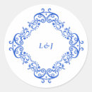Search for blue vintage stickers Toile de jouy