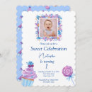 Search for candy 1st birthday invitations Party