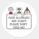Search for food allergy awareness stickers Nut free