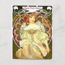 Search for vintage alphonse mucha postcards Woman