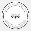 Search for paw print return address labels White